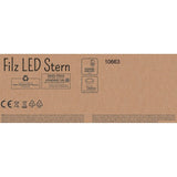 Weihnachtsstern Filz 3er Set 12 LED Stern grau anthrazit Weihnachtsbeleuchtung - Weihnachtsstern Filz