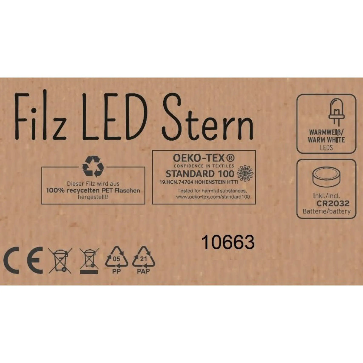 Weihnachtsstern Filz 3er Set 12 LED Stern grau anthrazit Weihnachtsbeleuchtung - Weihnachtsstern Filz