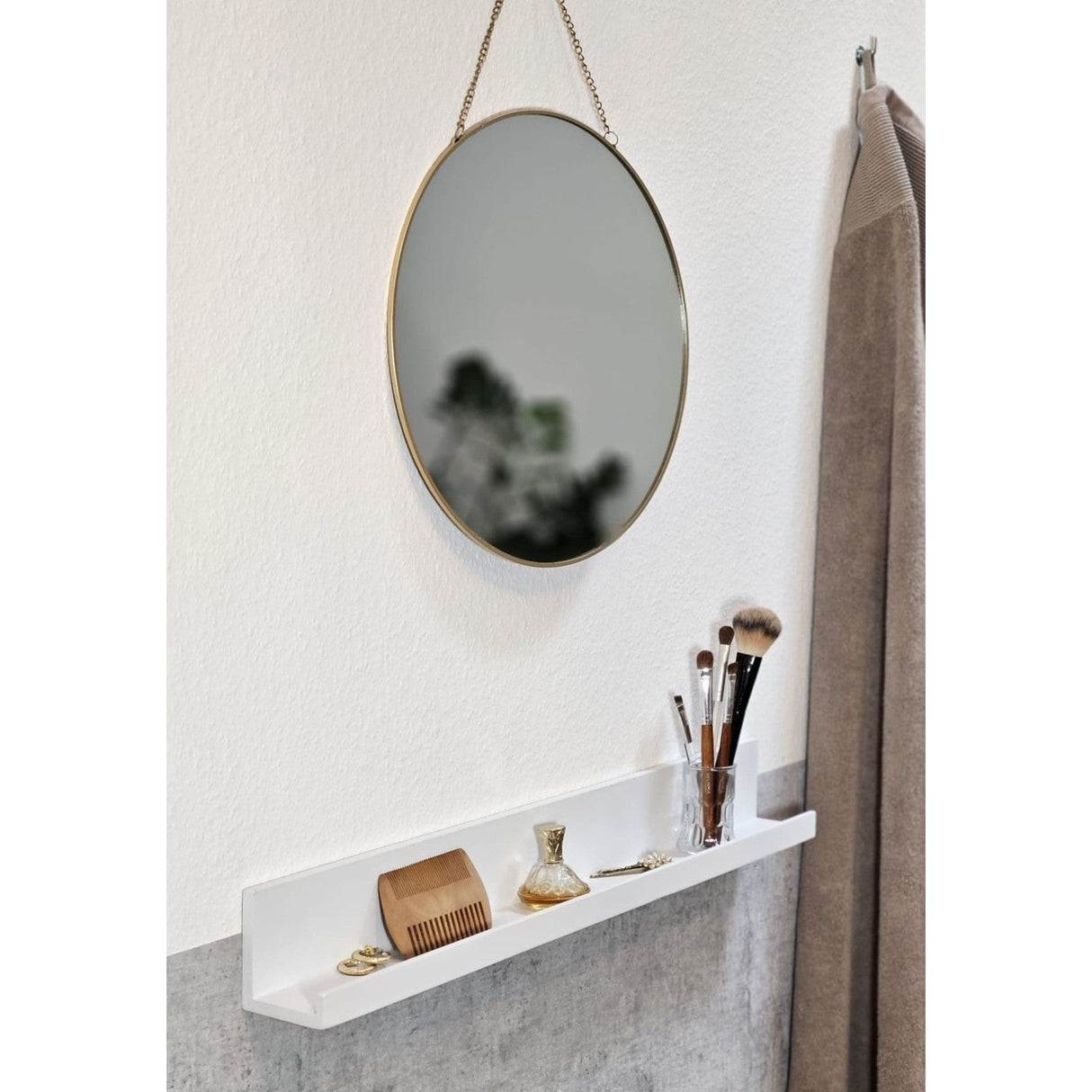 Photo ledge picture ledge floating shelf wooden shelf wall shelf shelves wall board white 58cm