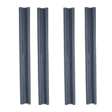 Zugluftstopper Doppeldichtung Türdichtung grau Energiesparend 2er SET 95 cm KÜRZBAR - 4 Stück - Zugluftstopper