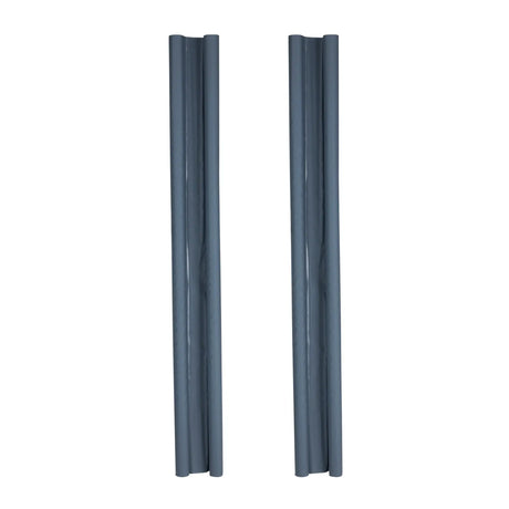 Zugluftstopper Doppeldichtung Türdichtung grau Energiesparend 2er SET 95 cm KÜRZBAR - Zugluftstopper