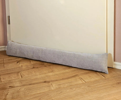 Zugluftstopper Türdichtung Türwindstopper Türen und Fenster Stoff grau creme beige 90 cm - Hellgrau - Zugluftstopper