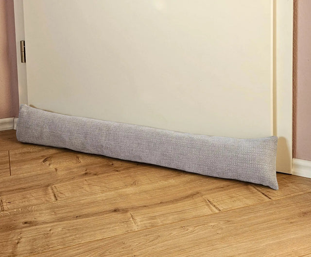 Zugluftstopper Türdichtung Türwindstopper Türen und Fenster Stoff grau creme beige 90 cm - Hellgrau - Zugluftstopper