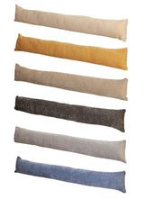 Zugluftstopper Türdichtung Türwindstopper Türen und Fenster Stoff grau creme beige 90 cm - Zugluftstopper