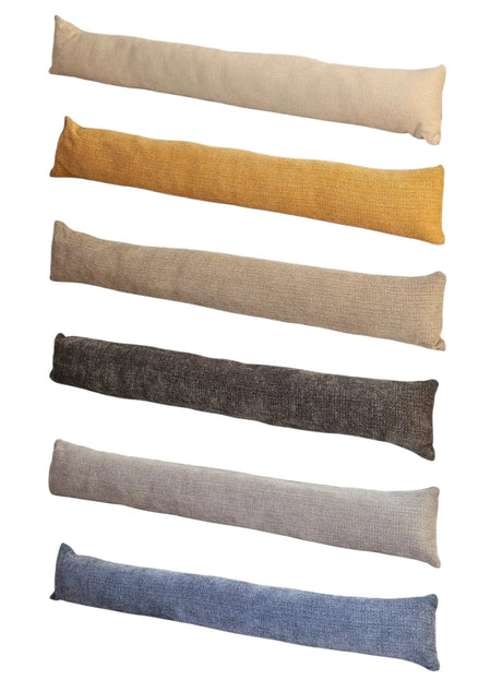 Zugluftstopper Türdichtung Türwindstopper Türen und Fenster Stoff grau creme beige 90 cm - Zugluftstopper