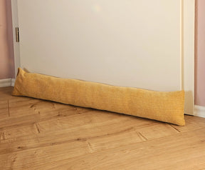 Zugluftstopper Türdichtung Türwindstopper Türen und Fenster Stoff grau creme beige 90 cm - Senf - Zugluftstopper