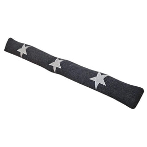 Zugluftstopper Windstopper Türdichtung Türvorleger Stern grau 90x10 cm - Dunkelgrau mit Stern - Zugluftstopper