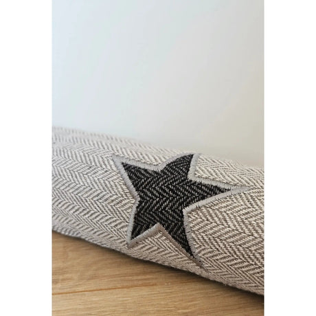 Zugluftstopper Windstopper Türdichtung Türvorleger Stern grau 90x10 cm - Zugluftstopper